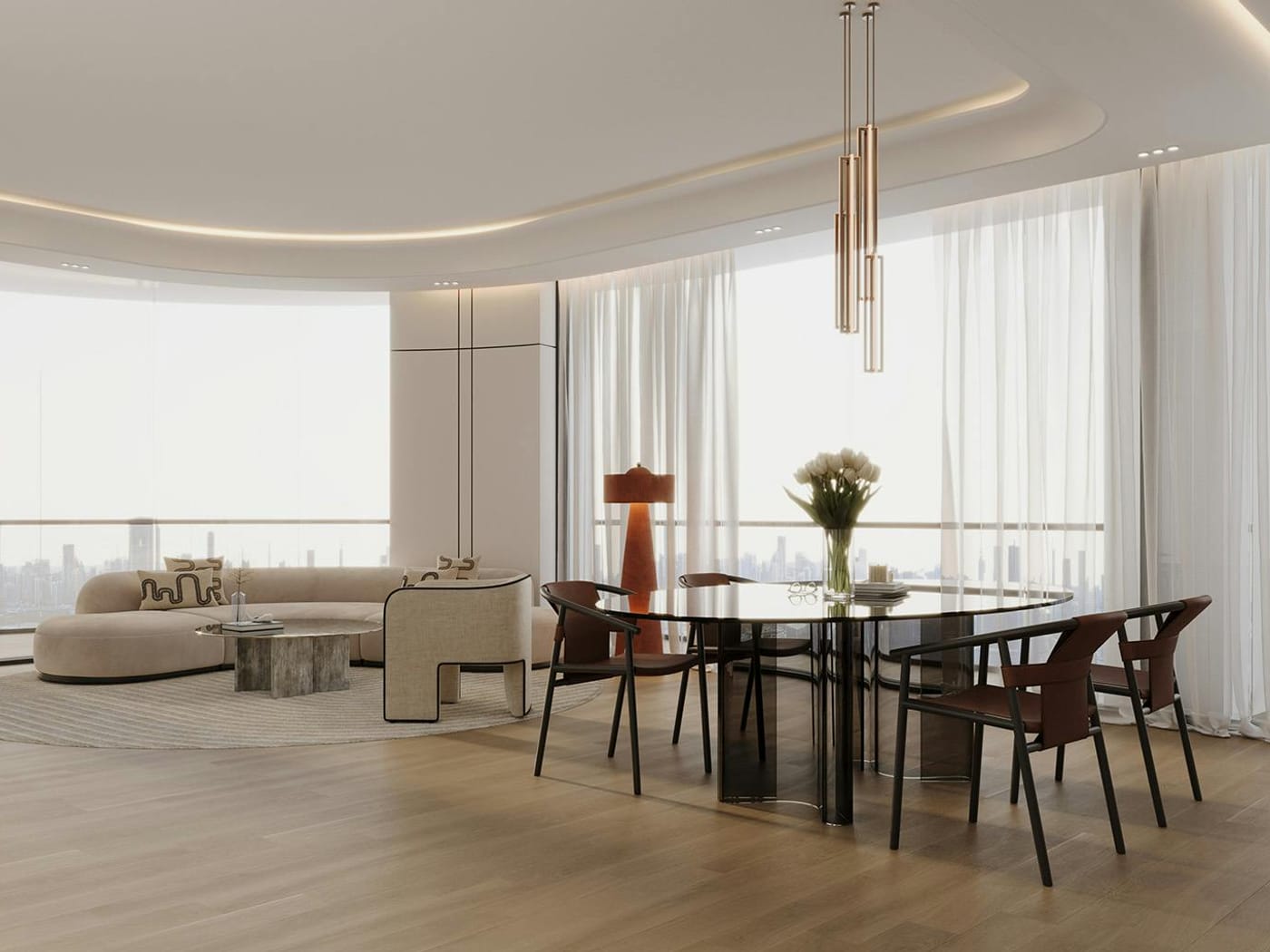 Living and dining room, Binghatti Skyrise