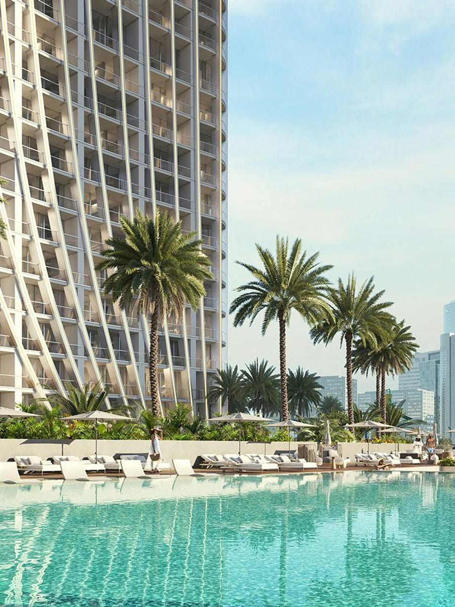 Podium swimming pool, Binghatti Skyrise