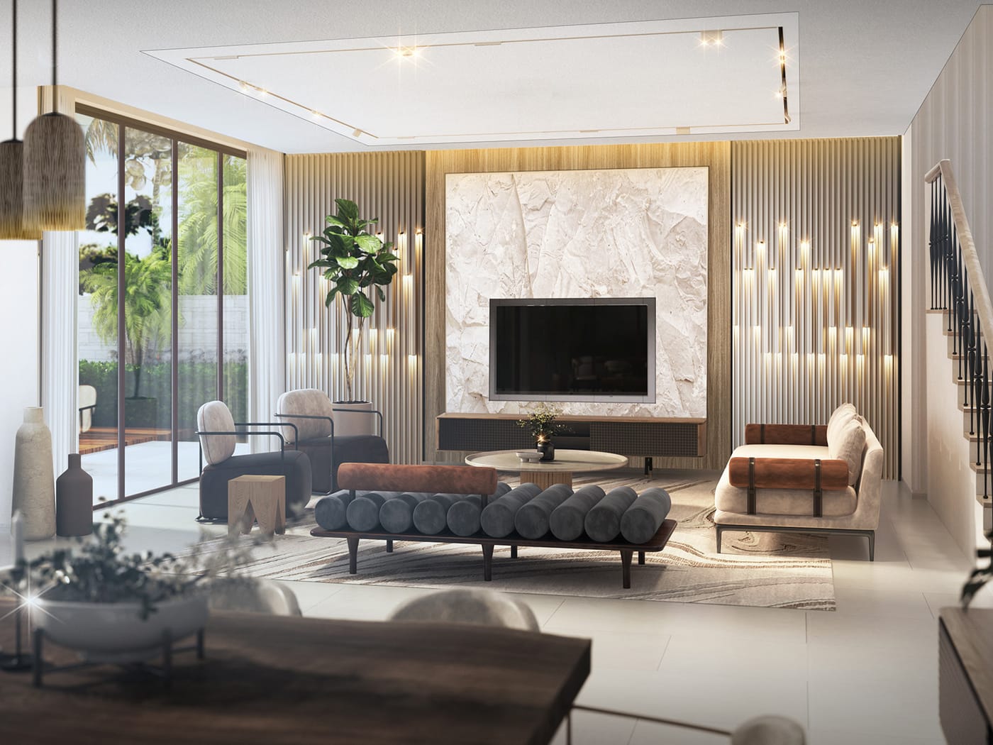 Villa living room, DAMAC Lagoons