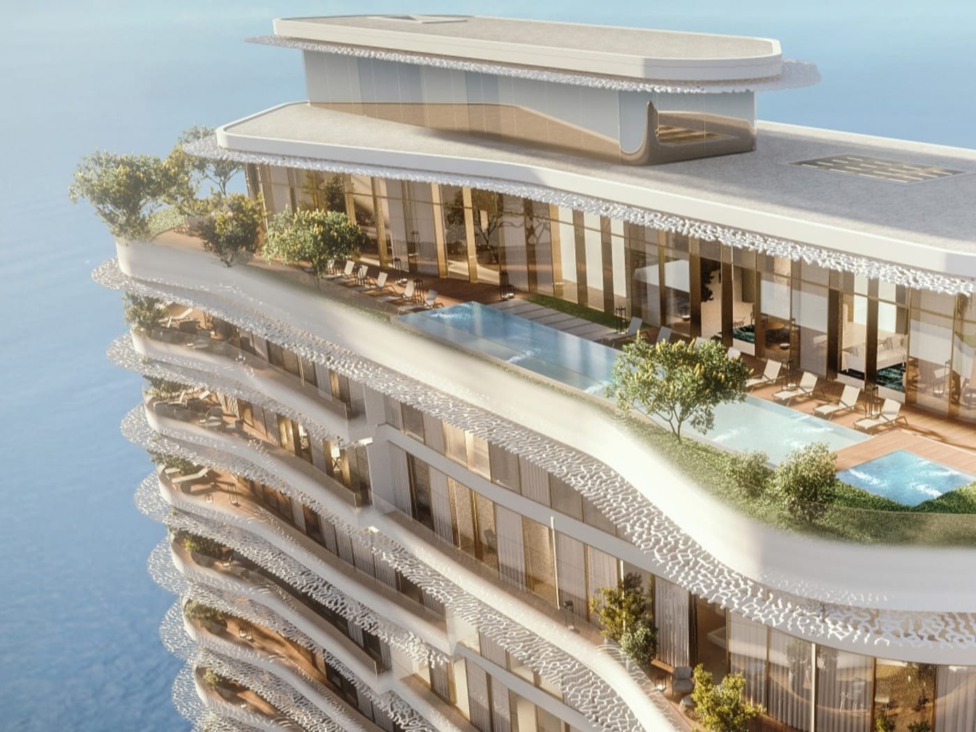 Rooftop pool terrace, Bvlgari Lighthouse