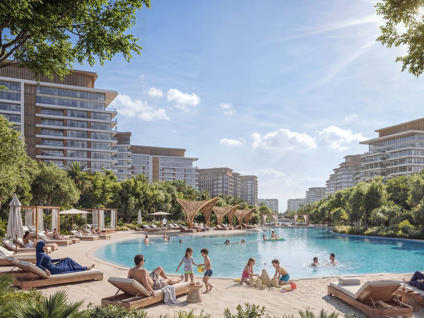 Pool and residences, Sobha Sanctuary