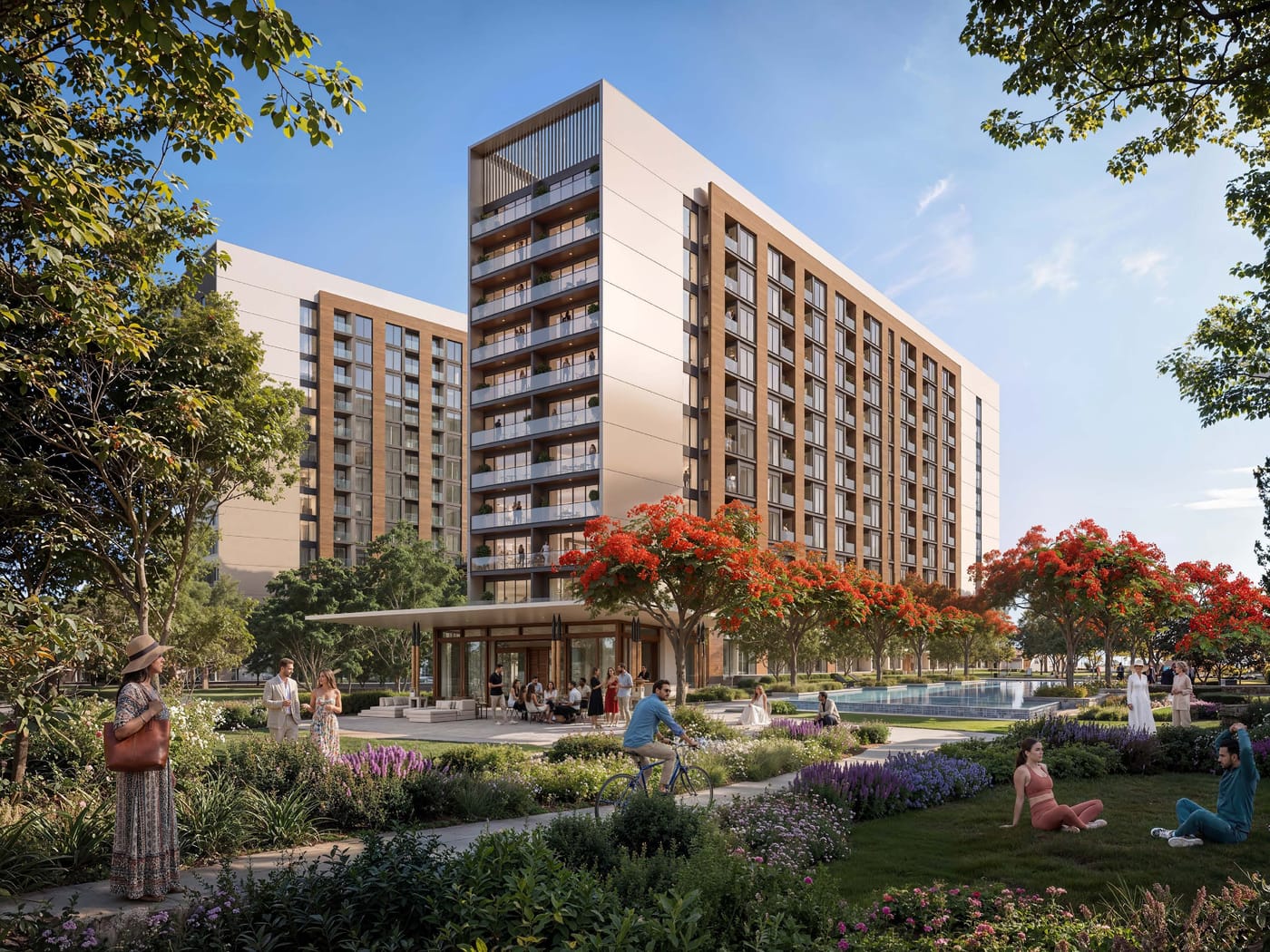 Residences beside the park, The Woods Abode